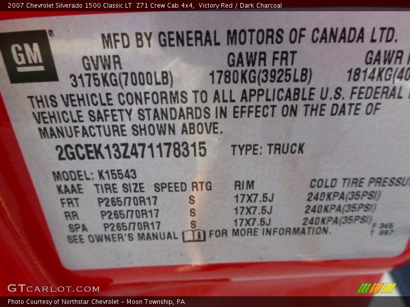 Victory Red / Dark Charcoal 2007 Chevrolet Silverado 1500 Classic LT  Z71 Crew Cab 4x4