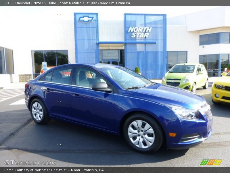 Blue Topaz Metallic / Jet Black/Medium Titanium 2012 Chevrolet Cruze LS