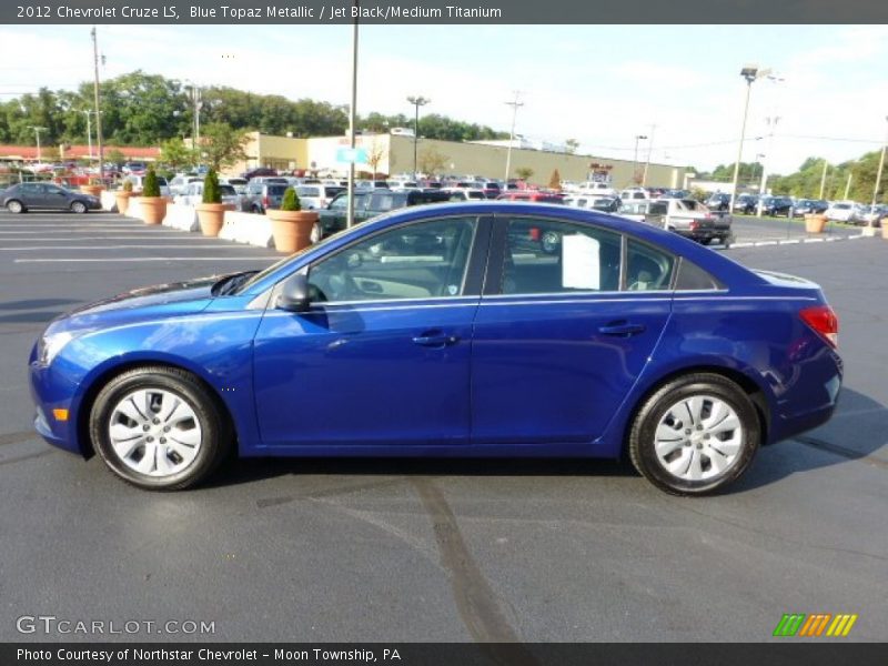 Blue Topaz Metallic / Jet Black/Medium Titanium 2012 Chevrolet Cruze LS