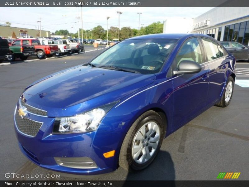 Blue Topaz Metallic / Jet Black/Medium Titanium 2012 Chevrolet Cruze LS