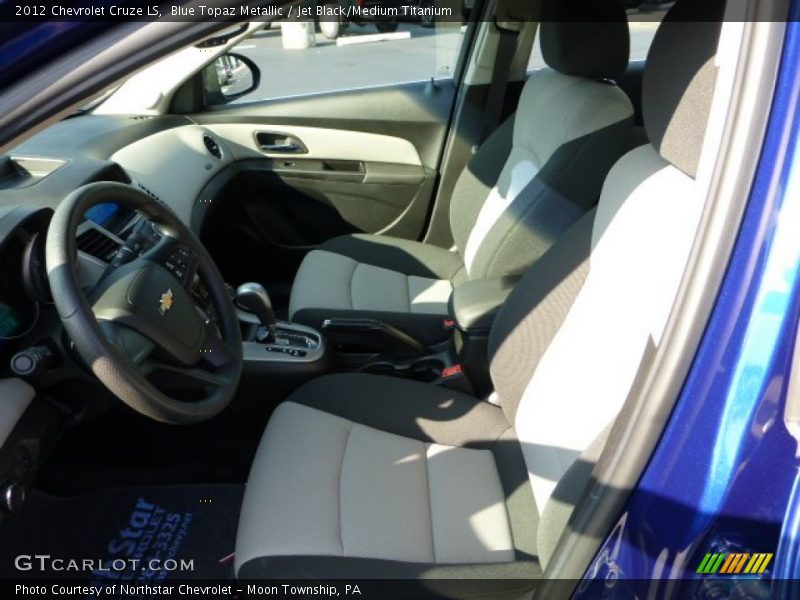 Blue Topaz Metallic / Jet Black/Medium Titanium 2012 Chevrolet Cruze LS