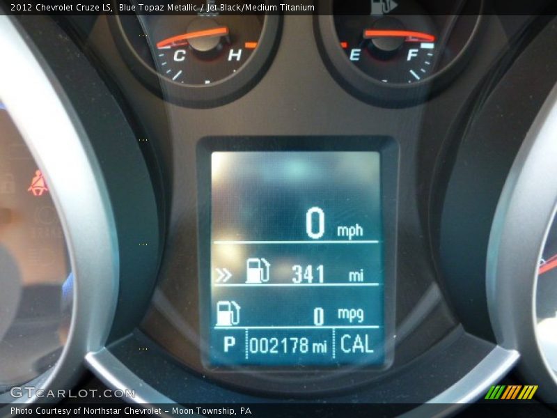 Blue Topaz Metallic / Jet Black/Medium Titanium 2012 Chevrolet Cruze LS