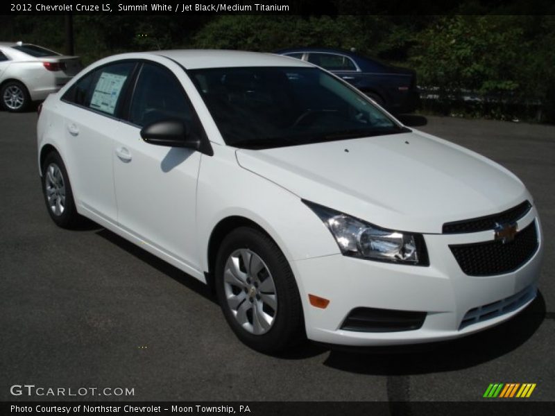 Summit White / Jet Black/Medium Titanium 2012 Chevrolet Cruze LS