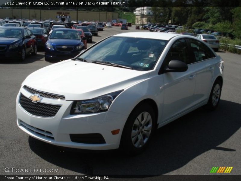Summit White / Jet Black/Medium Titanium 2012 Chevrolet Cruze LS