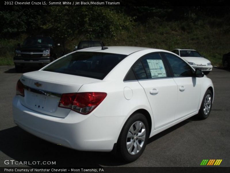 Summit White / Jet Black/Medium Titanium 2012 Chevrolet Cruze LS