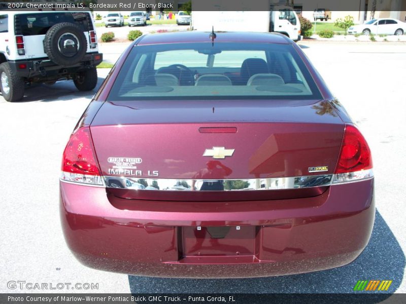 Bordeaux Red / Ebony Black 2007 Chevrolet Impala LS