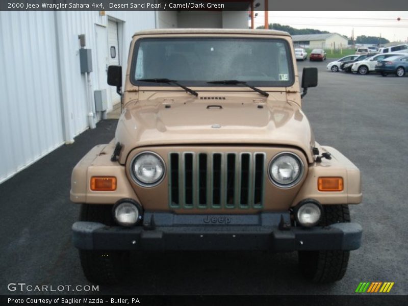 Desert Sand Pearl / Camel/Dark Green 2000 Jeep Wrangler Sahara 4x4
