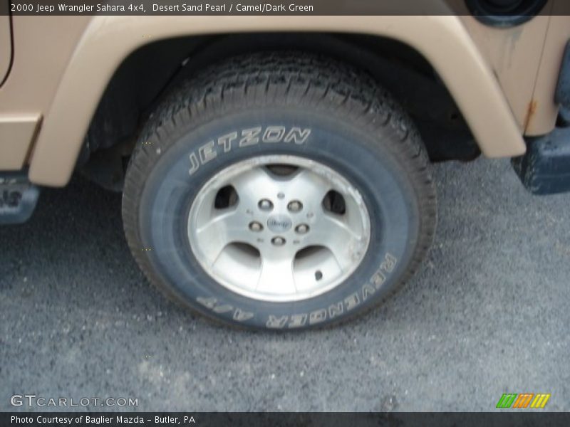 Desert Sand Pearl / Camel/Dark Green 2000 Jeep Wrangler Sahara 4x4