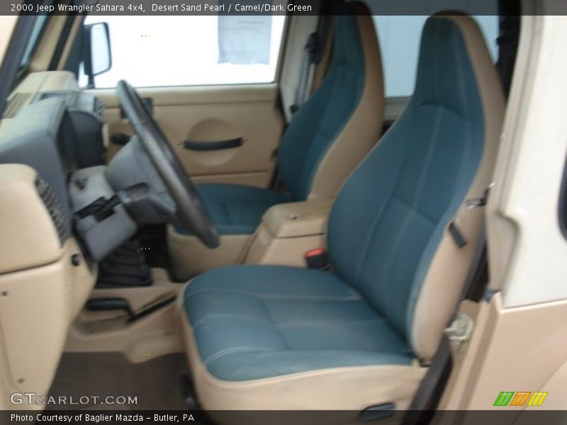 Desert Sand Pearl / Camel/Dark Green 2000 Jeep Wrangler Sahara 4x4