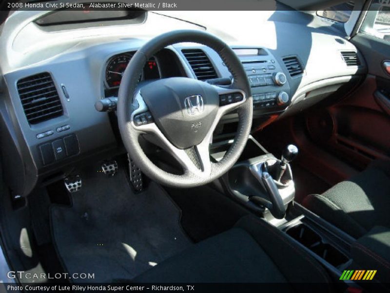 Alabaster Silver Metallic / Black 2008 Honda Civic Si Sedan