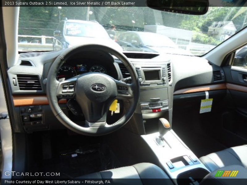 Ice Silver Metallic / Off Black Leather 2013 Subaru Outback 2.5i Limited