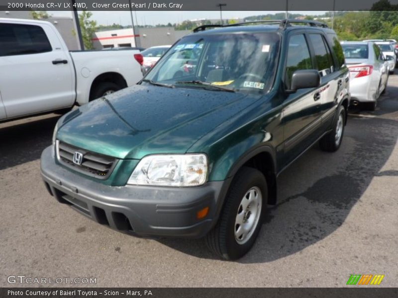 Clover Green Pearl / Dark Gray 2000 Honda CR-V LX 4WD