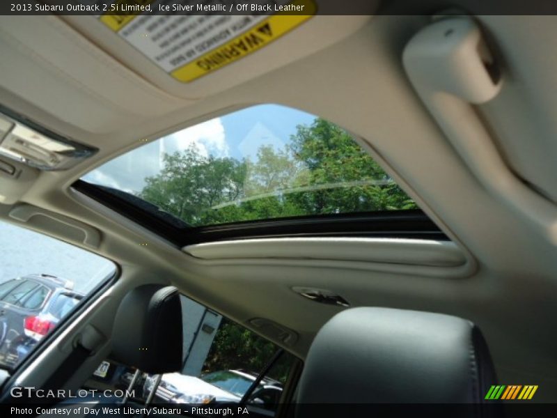 Ice Silver Metallic / Off Black Leather 2013 Subaru Outback 2.5i Limited