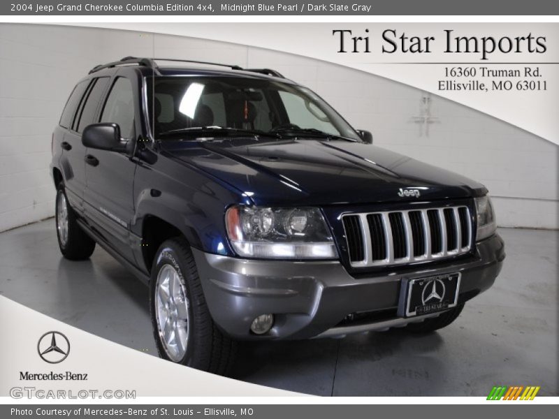 Midnight Blue Pearl / Dark Slate Gray 2004 Jeep Grand Cherokee Columbia Edition 4x4