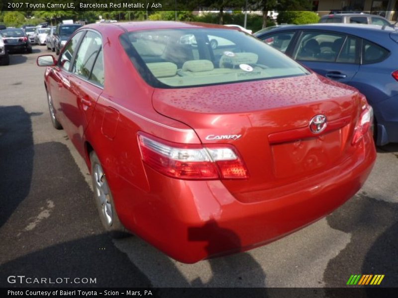 Barcelona Red Metallic / Ash 2007 Toyota Camry LE