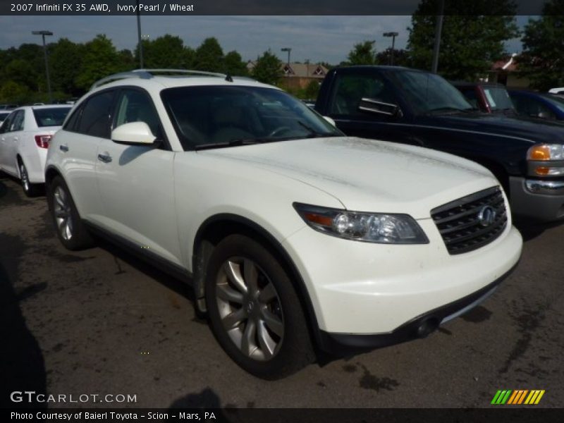 Ivory Pearl / Wheat 2007 Infiniti FX 35 AWD