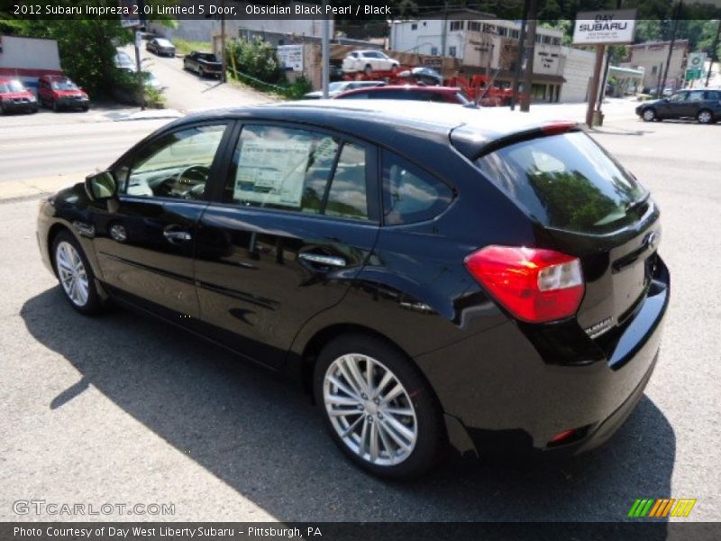 Obsidian Black Pearl / Black 2012 Subaru Impreza 2.0i Limited 5 Door