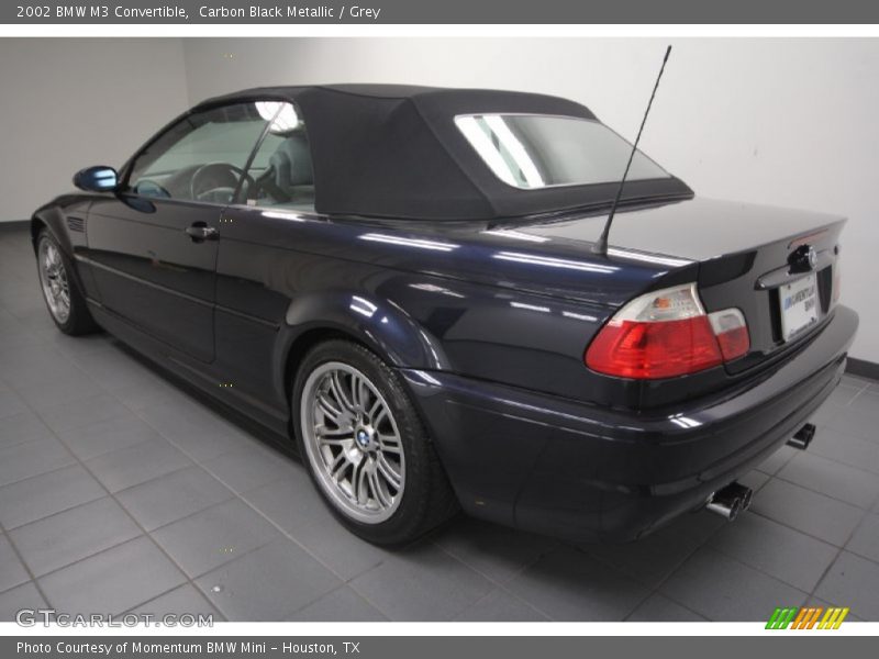 Carbon Black Metallic / Grey 2002 BMW M3 Convertible