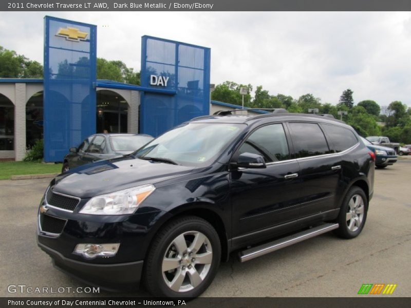 Dark Blue Metallic / Ebony/Ebony 2011 Chevrolet Traverse LT AWD