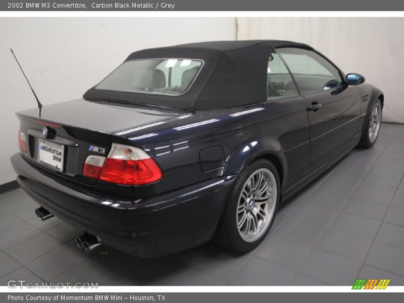 Carbon Black Metallic / Grey 2002 BMW M3 Convertible