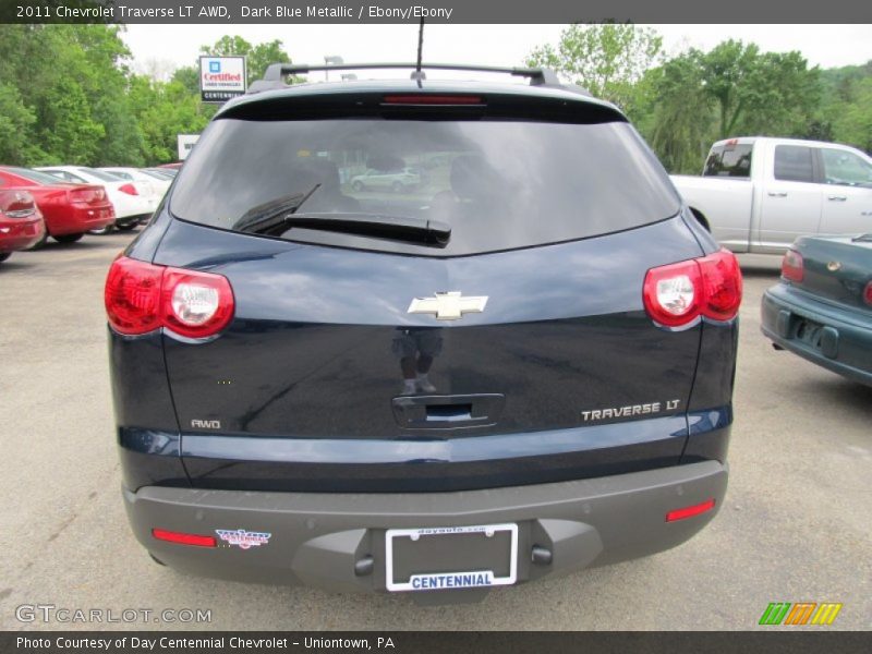 Dark Blue Metallic / Ebony/Ebony 2011 Chevrolet Traverse LT AWD