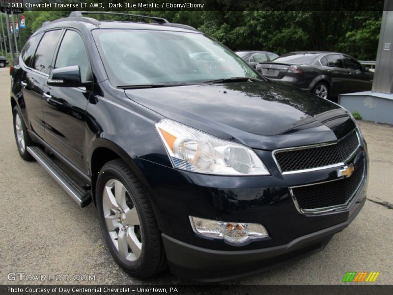 Dark Blue Metallic / Ebony/Ebony 2011 Chevrolet Traverse LT AWD