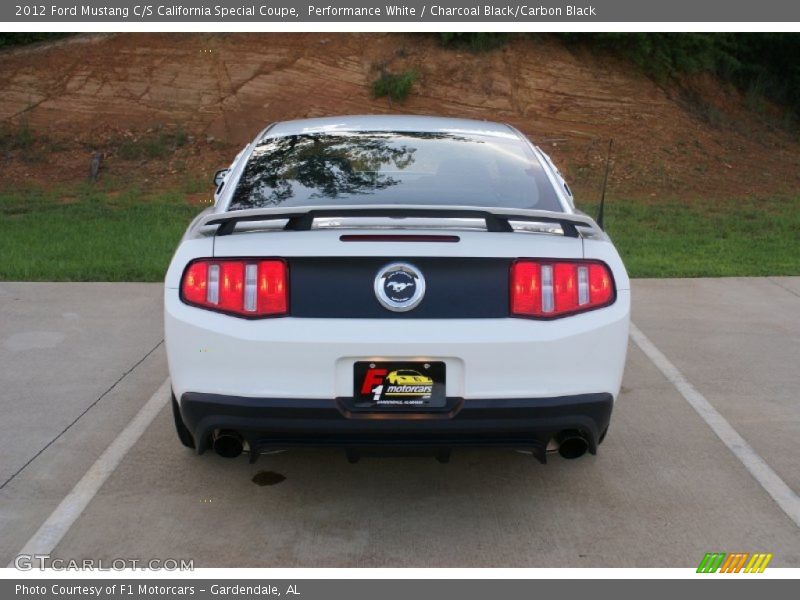 Performance White / Charcoal Black/Carbon Black 2012 Ford Mustang C/S California Special Coupe