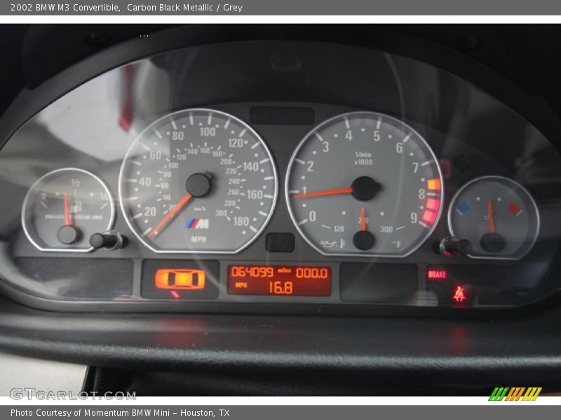 Carbon Black Metallic / Grey 2002 BMW M3 Convertible