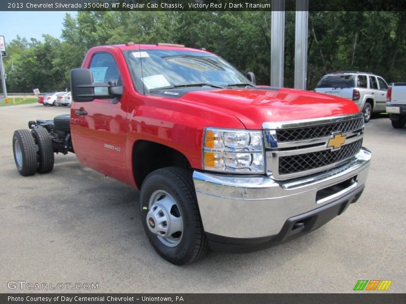 Front 3/4 View of 2013 Silverado 3500HD WT Regular Cab Chassis