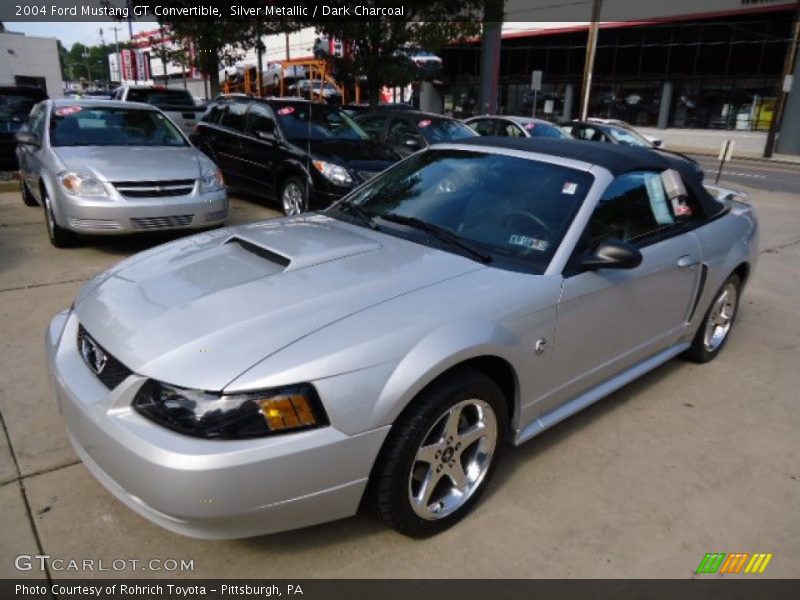 Silver Metallic / Dark Charcoal 2004 Ford Mustang GT Convertible