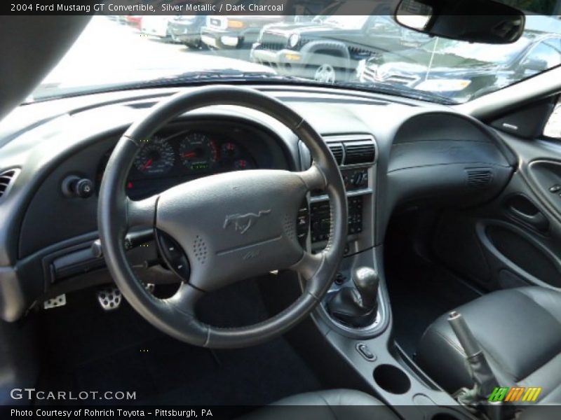 Silver Metallic / Dark Charcoal 2004 Ford Mustang GT Convertible