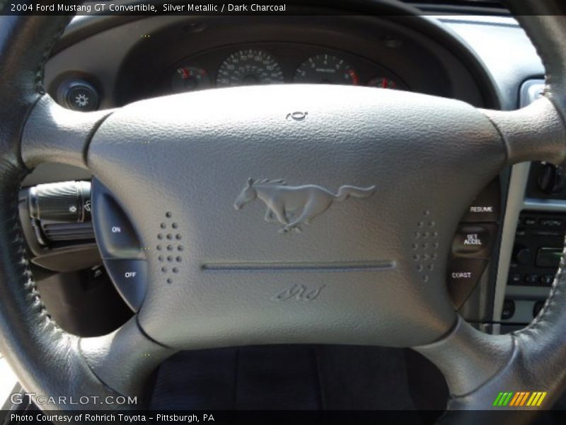 Silver Metallic / Dark Charcoal 2004 Ford Mustang GT Convertible