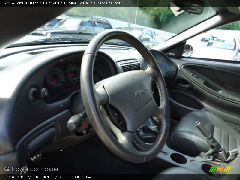 Silver Metallic / Dark Charcoal 2004 Ford Mustang GT Convertible