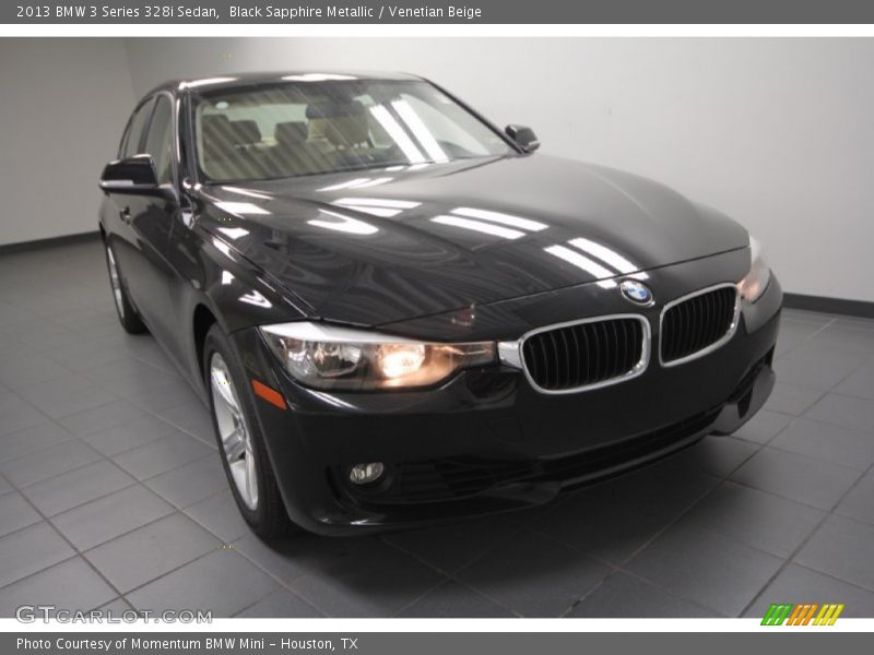 Black Sapphire Metallic / Venetian Beige 2013 BMW 3 Series 328i Sedan