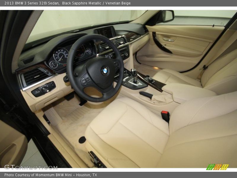 Black Sapphire Metallic / Venetian Beige 2013 BMW 3 Series 328i Sedan