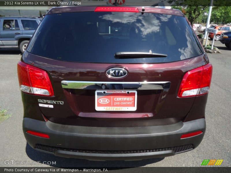 Dark Cherry / Beige 2012 Kia Sorento LX V6
