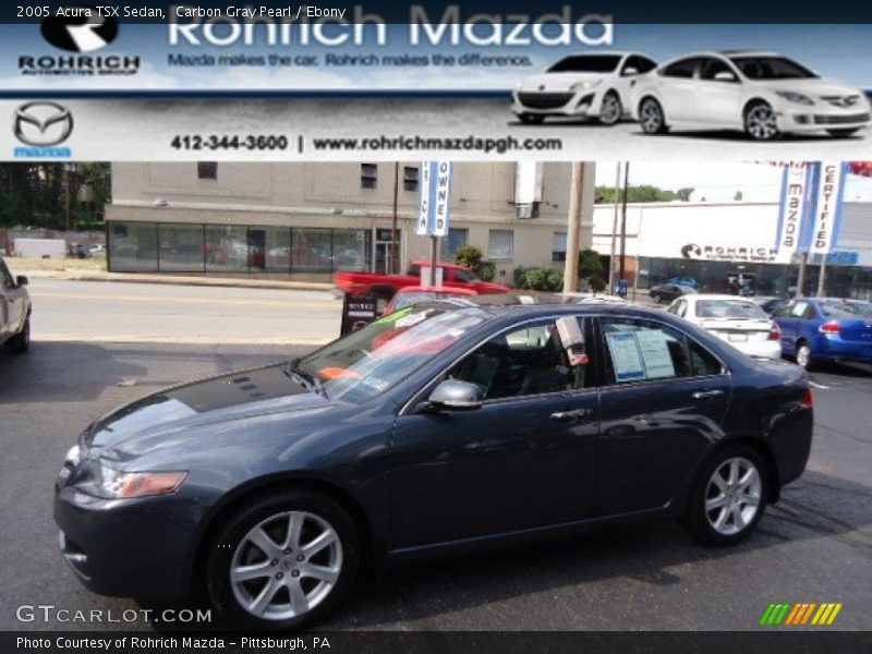 Carbon Gray Pearl / Ebony 2005 Acura TSX Sedan