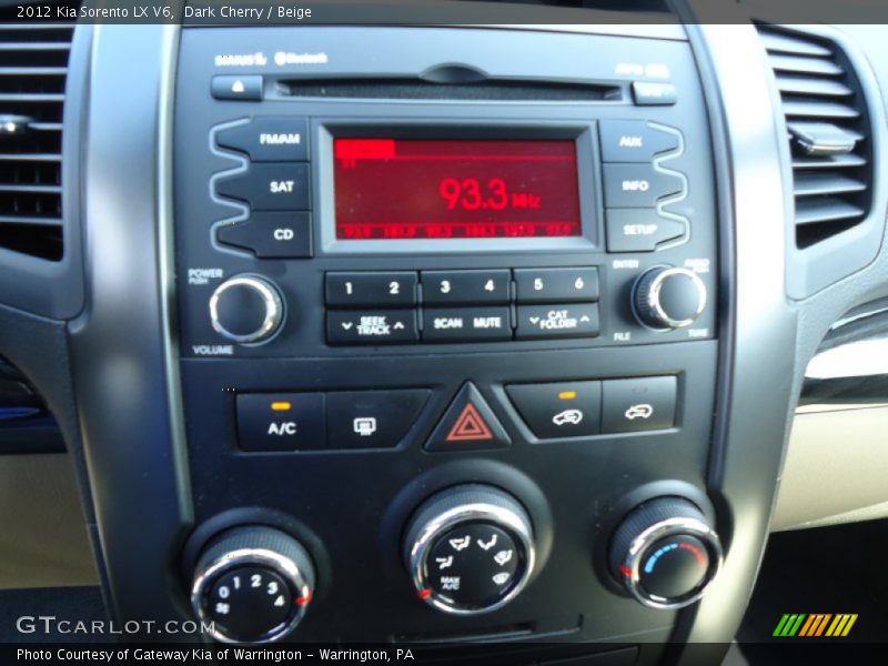 Dark Cherry / Beige 2012 Kia Sorento LX V6
