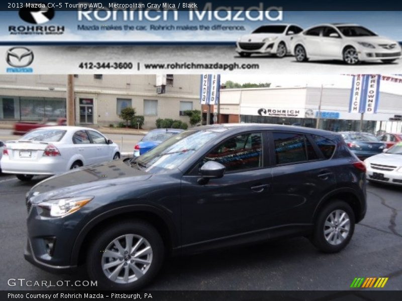 Metropolitan Gray Mica / Black 2013 Mazda CX-5 Touring AWD