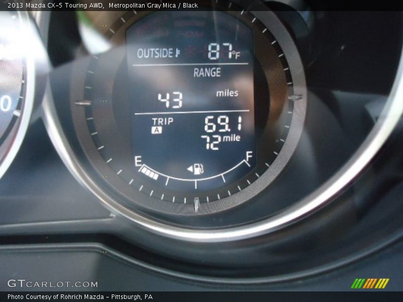 Metropolitan Gray Mica / Black 2013 Mazda CX-5 Touring AWD