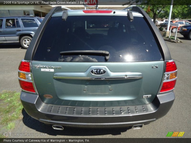 Royal Jade Green Metallic / Beige 2008 Kia Sportage LX V6