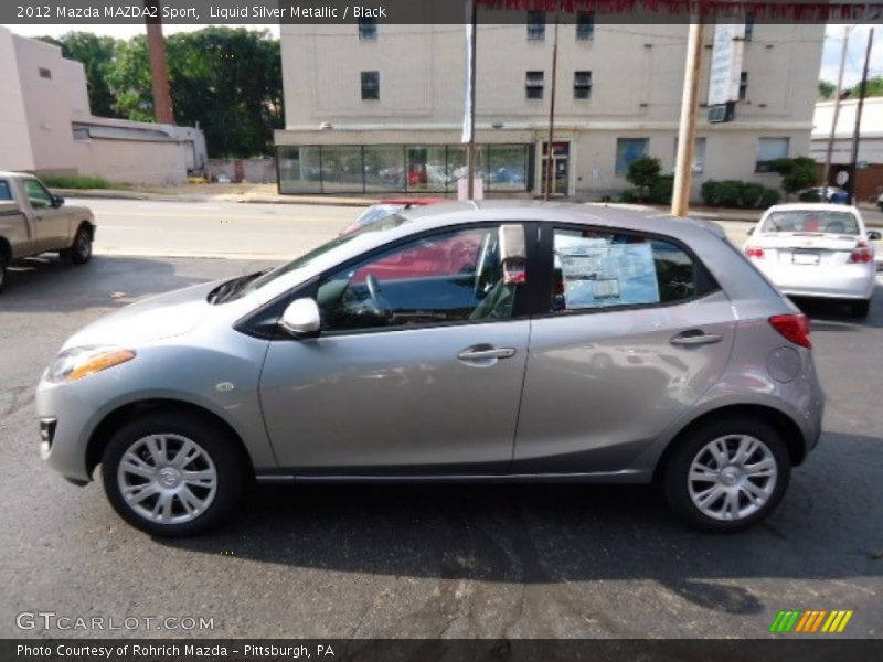 Liquid Silver Metallic / Black 2012 Mazda MAZDA2 Sport