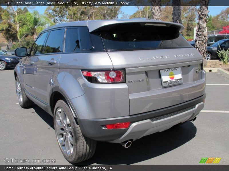 Orkney Grey Metallic / Ebony 2012 Land Rover Range Rover Evoque Pure