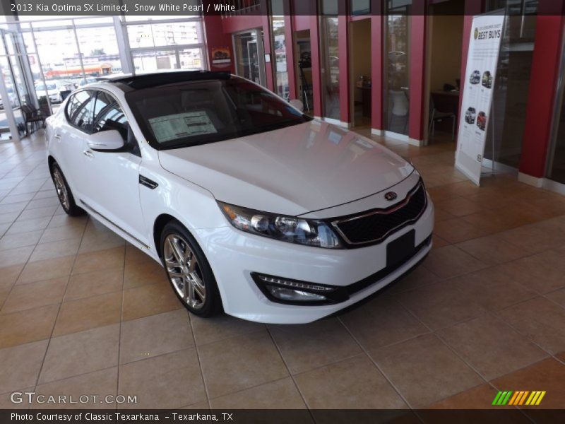 Snow White Pearl / White 2013 Kia Optima SX Limited