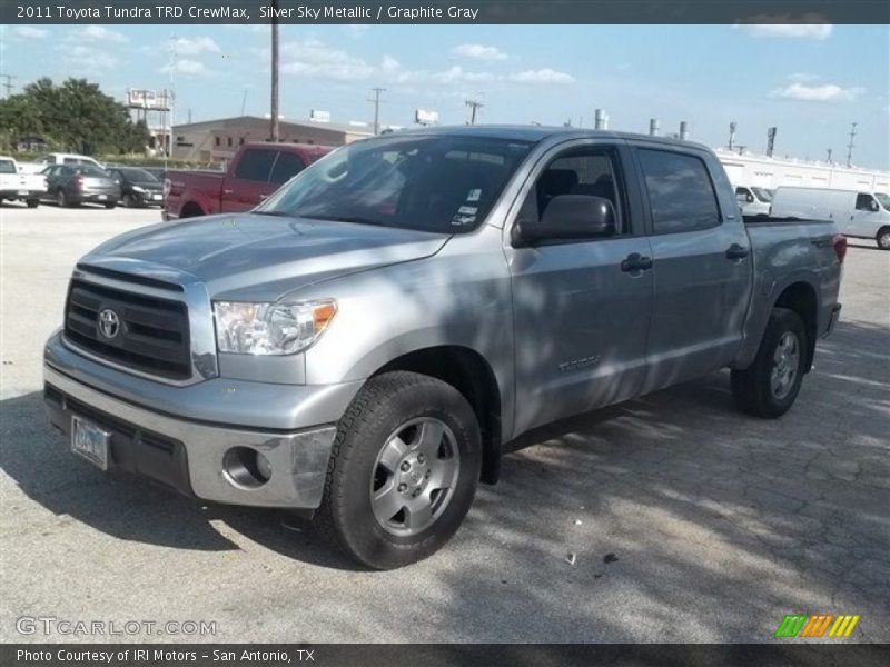 Silver Sky Metallic / Graphite Gray 2011 Toyota Tundra TRD CrewMax