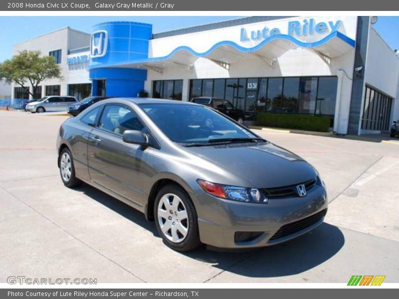 Galaxy Gray Metallic / Gray 2008 Honda Civic LX Coupe
