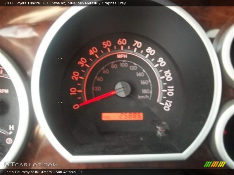 Silver Sky Metallic / Graphite Gray 2011 Toyota Tundra TRD CrewMax