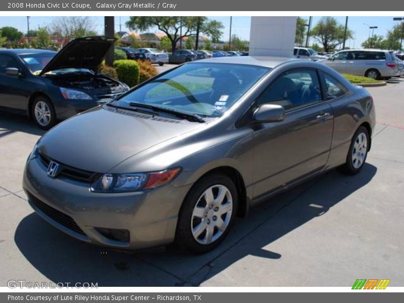 Galaxy Gray Metallic / Gray 2008 Honda Civic LX Coupe