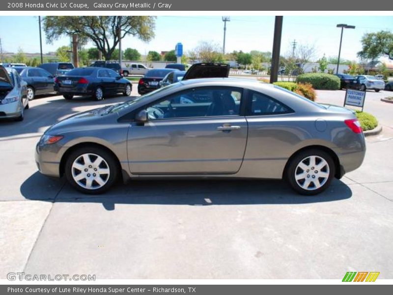 Galaxy Gray Metallic / Gray 2008 Honda Civic LX Coupe
