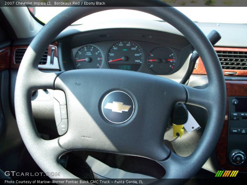 Bordeaux Red / Ebony Black 2007 Chevrolet Impala LS